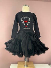 KERST SET TUTU ROOD OF ZWART + NAAM | JOAN