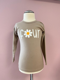 VERJAARDAG SHIRT ZAND, 1, 2 ,3, 4 JAAR  | DAISY