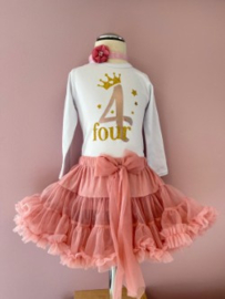 VERJAARDAGSET PETTISKIRT DEEP PINK, 1 T/M 8 JAAR | MARIT