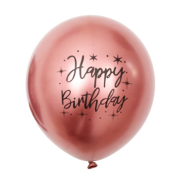 BALLON HAPPY BIRTHDAY, 5 STUKS| ROSE GOLD