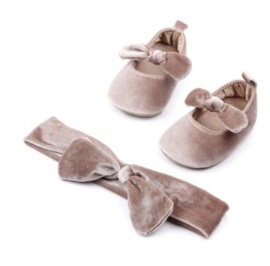 BABYSCHOEN CAMEL + haarband | AMY