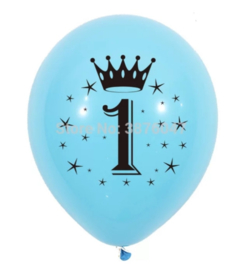 BALLON 1 JAAR, 4 stuks | BLAUW