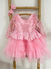 FEESTJURK ROZE + haarband | EVI (mt. 92/98)