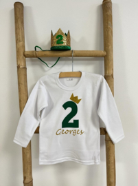VERJAARDAGSHIRT GROEN/GOUD | GETAL