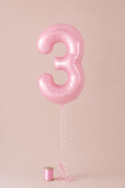 FOLIE BALLON, ROZE, 100 CM | CIJFER 3*