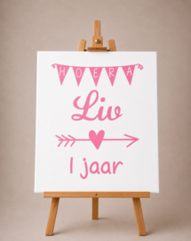RAAMSTICKER VERJAARDAG (40 x 50 cm) | VLAGGEN
