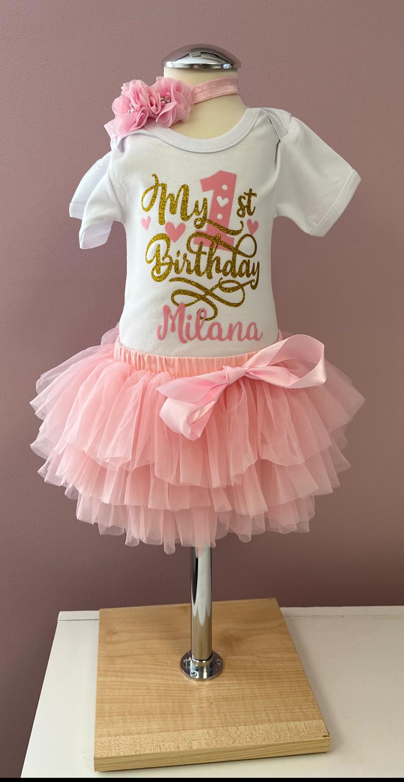 VERJAARDAGJURK ROZE, 1,2,3,4 JAAR | MINNIE