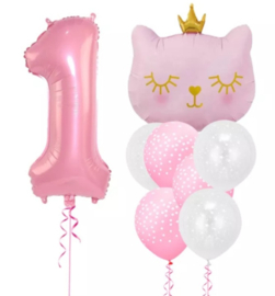 HELLO KITTY BALLONNENSET, 8-DELIG | 1 JAAR