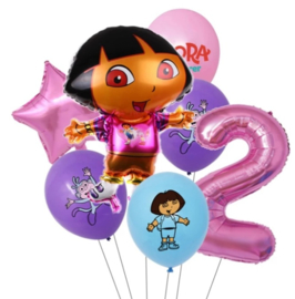 Dora ballonnen 2 jaar (7-delig)