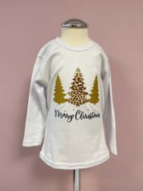 KERST SHIRT GOUD + haarband | LAATSTE MT 98 | MERRY CHRISTMAS