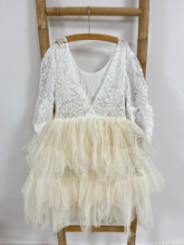 BRUIDSMEISJESJURK TULE ROOM WIT | AMBER