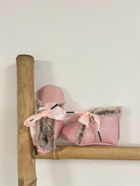 BABYSCHOEN DEEP PINK MET BONT | PUCK