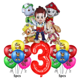 BALLONNENSET 3 JAAR, 16-delig | PAW PATROL