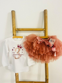 VERJAARDAGSET TUTU DEEP PINK, 1,2,3, 4 JAAR | LOVA