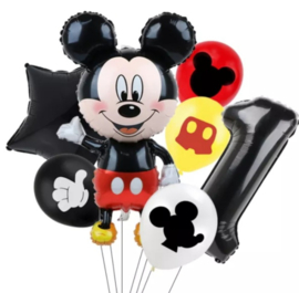 Mickey Mouse ballonnen 1 jaar (7-delig)