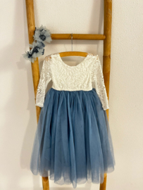 ROMANTISCHE JURK SAGE BLAUW | CHARLOTTE