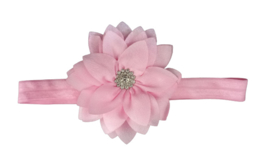 Haarband bloem middel, roze