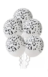 Ballon luipaard wit, 5 stuks