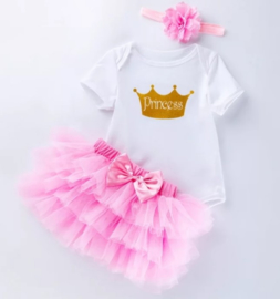 Baby feestjurk Princess (3-delig)