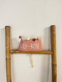 HAARKROON ROZE MET BUTTONS | ILSE