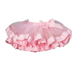 Tutu rok roze stippen