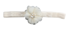 Haarband bloem klein, wit