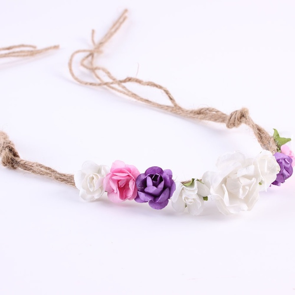 Haarband touw met bloemen