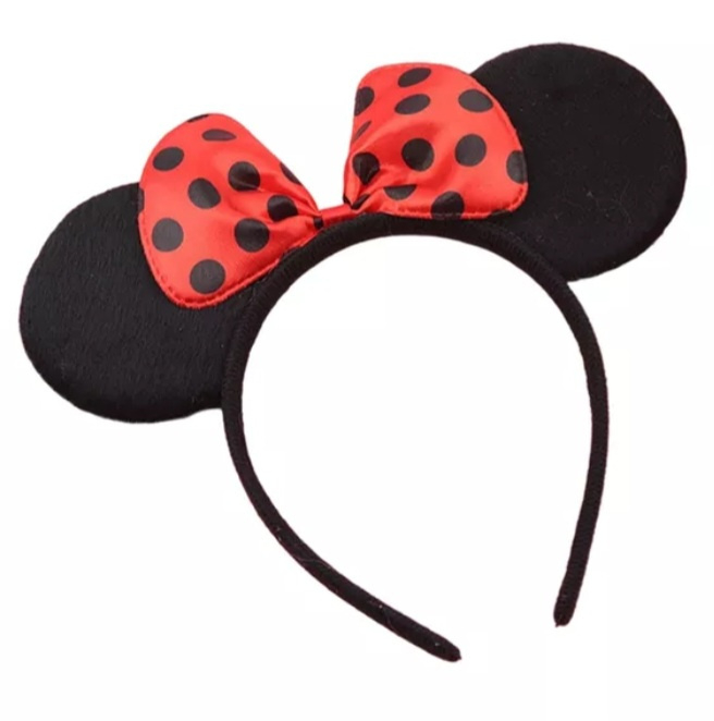 Minnie Mouse rood met zwarte stippen