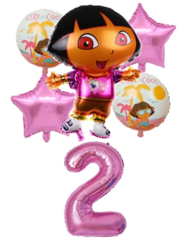 Dora ballonnen 2 (6-delig) | Verjaardag | Dottig