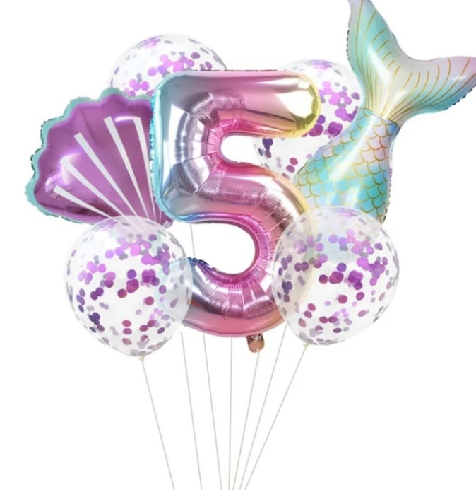 Zeemeermin ballonnenset 5 jaar