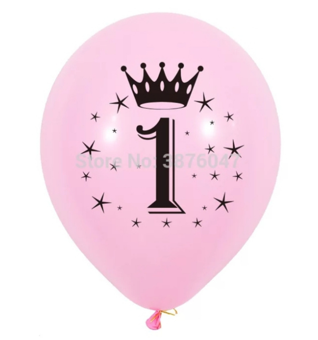 kopen comfortabel Goed doen Ballon 1 jaar roze (4 stuks) | Meisjes versiering | Dottig