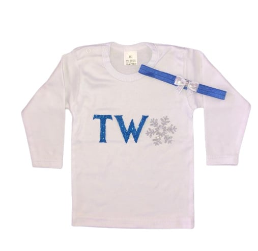 Opa syndroom Missie Frozen t-shirt TWO + haarband | Frozen kleding | Dottig