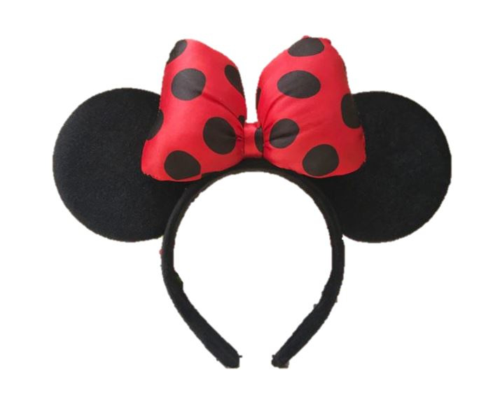 Minnie Mouse rood zwarte stippen diadeem 3D luxe *