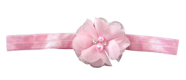 Haarband bloem klein, roze