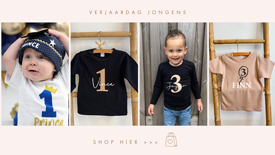 VERJAARDAGSHIRT-BIRTHDAY-1 JAAR, 2 JAAR 3 JAAR 4 JAAR-BOY-SHIRT-MET-NAAM-1-2-3-4-JAAR-VERJAARDAGKLEDIN