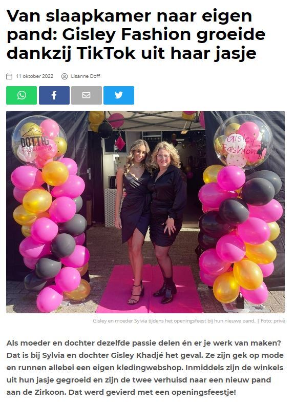 DOTTIG EN GISLEY FASHION ZO MOEDER ZO DOCHTER