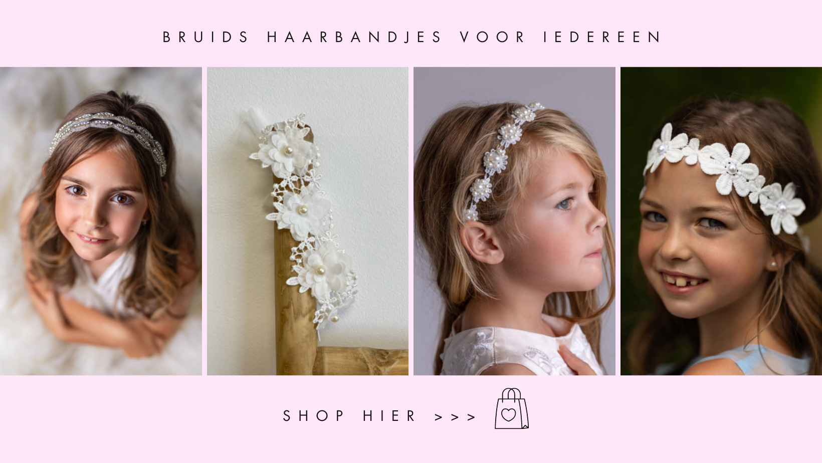 BRUIDS-KINDER-HAARBAND-DIADEEM-BRUIDSMEISJE-KIND-BRUILOFT-HAARMODE VOOR BRUILOFT