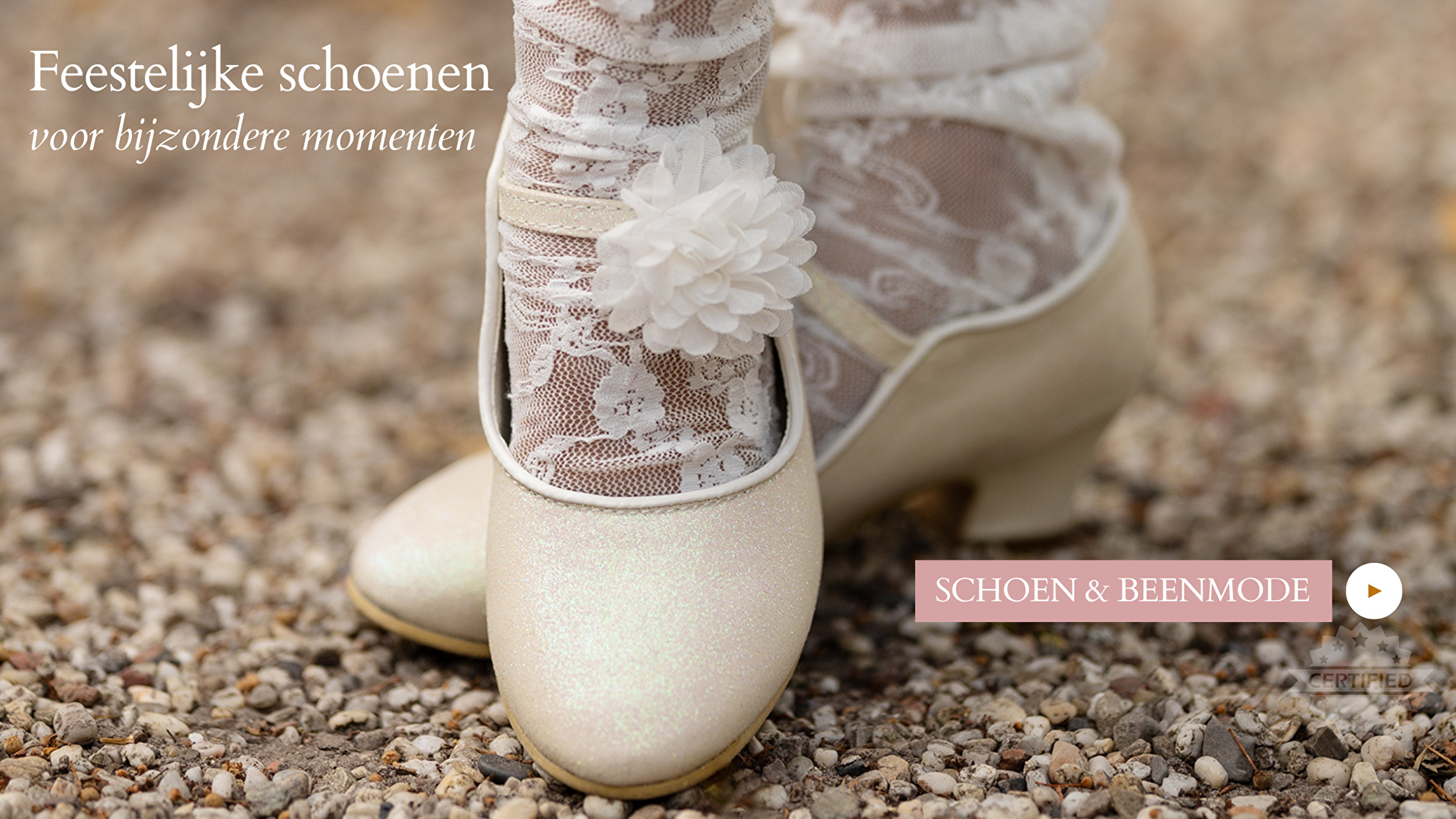 BRUIDSMEISJES-SCHOENEN-BRUILOFT-BEENMODE-KINDEREN-WITTE-BALLERINA-IVOOR-BRUIDSSCHOENEN-DOTTIG