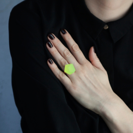 Fruit Bijoux ringtop "Neon yellow"