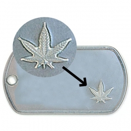 Id-plaatje met cannabis symbool € 12,50