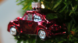 Kerstbal VW kever rood