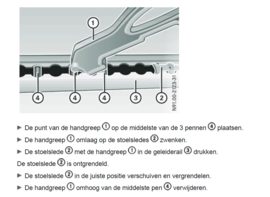 Greep voor verstelling stoel/bankrails