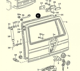 Rubber achterklep T3