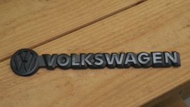 Volkswagen logo/embleem/badge zwart met zwarte tekst 31,5cm