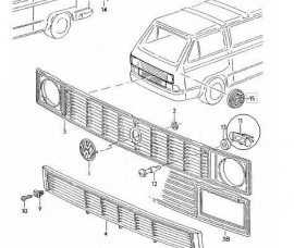 Grill T3 bevestigingsclip voor grill (5st)