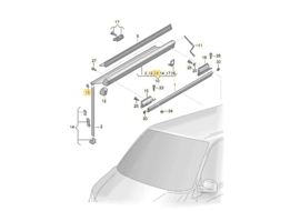 Set afdekkappen VW luifeldoek  Thule 5102 zwart T5/T6