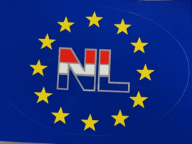 NL Sticker ovaal blauw