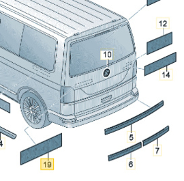 California embleem chrome Volkswagen T6  (04-15 / 11-19)