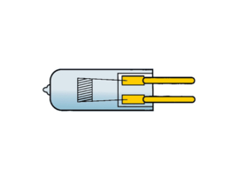 Halogeen 2pins 12v/5w T5