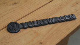 Volkswagen logo/embleem/badge zwart met zwarte tekst 31,5cm